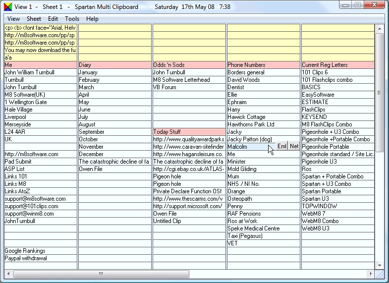 Spartan Multi Clipboard Screenshot